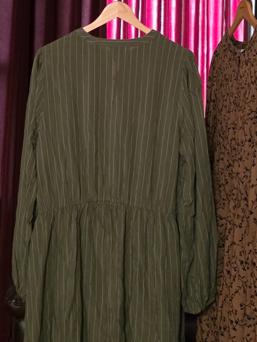 AVA&VIV OLIVE STRIPE DRESS! - Picture 4 of 4